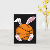 Easter Bysketbyll Rabbit Bunny Happy Easter Day カード (黄色い花)