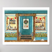 Easter Cake Shop Watercolor Poster ポスター (正面)