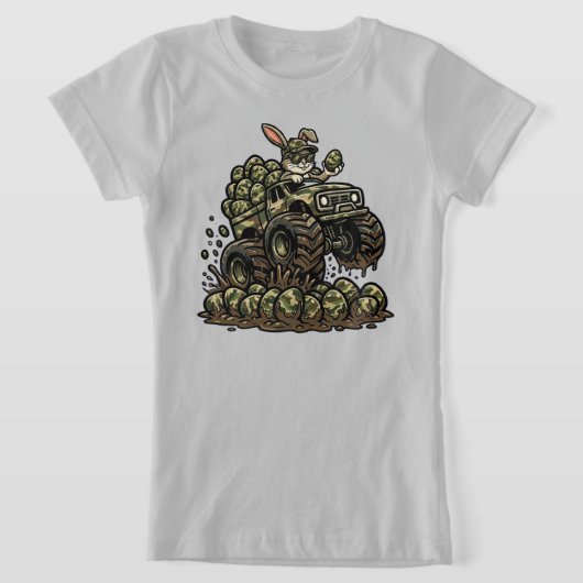 Easter Camouflage Monster Truck  Tシャツ (レイダウン)