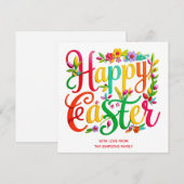 Easter CarD Colorful spring  personalized Card シーズンカード (正面/裏面)