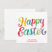 Easter CarD Colorful spring personalized Card シーズンカード (正面/裏面)
