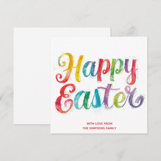 Easter CarD Colorful spring personalized Card シーズンカード (正面/裏面)