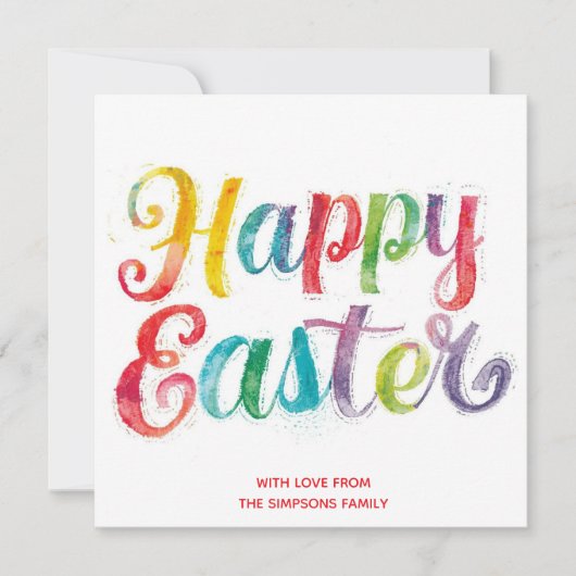 Easter CarD Colorful spring personalized Card シーズンカード (正面)