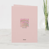 Easter Card in pink with eggs in a garden カード (裏面)