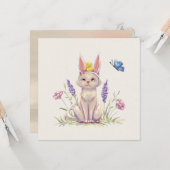 Easter Cat カード (正面/裏面インサイチュ)