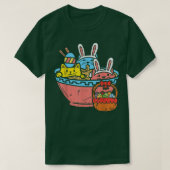 Easter Cats Ramen Bunny Ears Egg Kawaii Japanese N Tシャツ (デザイン正面)