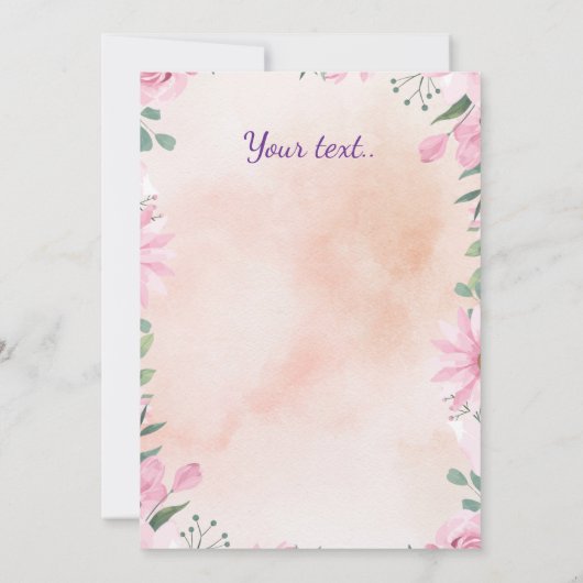 Easter celebration -green egg with photo 招待状 (裏面)