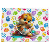 Easter Chick Egg Artist  ラージペーパーバッグ (裏面)