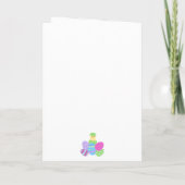 EASTER Chick Eggs and Bright Blue Greeting NAME シーズンカード (裏面)