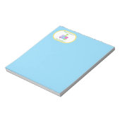 EASTER Chick Eggs and Bright Blue Paper ノートパッド (回転)