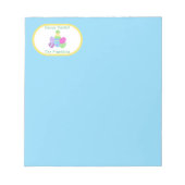 EASTER Chick Eggs and Bright Blue Paper ノートパッド (正面)