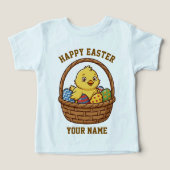 Easter Chick Toddler T-Shirt | Personalized Name (デザイン正面)