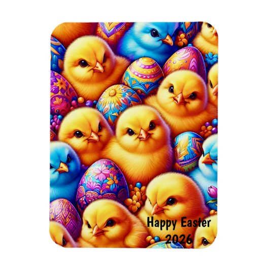 EASTER ~ Chicks, Eggs ~ Flexible Photo Magnet マグネット (縦)