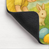 Easter Children and Bunny rabbits Mousepad マウスパッド (コーナー)