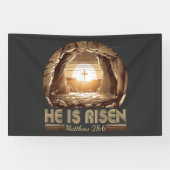 Easter Christian He is Risen Jesus  横断幕 (横)