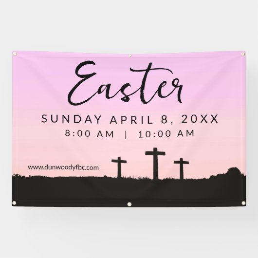 Easter Church Service Banner for Outdoor Use 横断幕 (横)