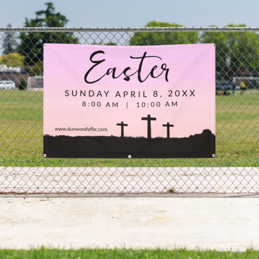 Easter Church Service Banner for Outdoor Use 横断幕 (インサイチュ)