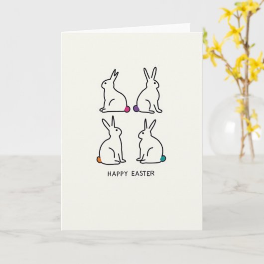 Easter Circle Tail Art Card カード (黄色い花)