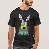 Easter Construction Bulldozer Bunny for Egg Hunt Tシャツ (正面)