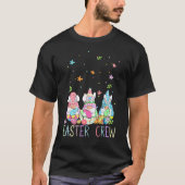 Easter Crew Three Gnomes Bunny Ears Egg Hunting Ch Tシャツ (正面)