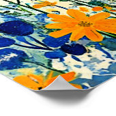 Easter cross by field of flowers ポスター (角)