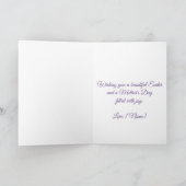 Easter Cross Watercolor Floral Mother's Day  カード (内部)