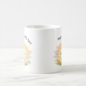 Easter Cross with Flowers - Editable Christian Mug コーヒーマグカップ (中央)