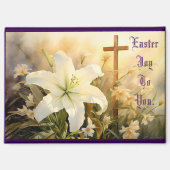  Easter Cross With Lilies Magnet マグネット (正面)