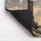 Easter Cross with Shroud at Sunrise マウスパッド (コーナー)