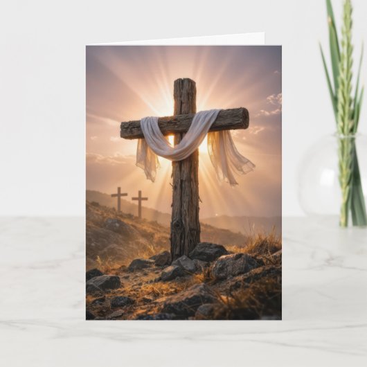 Easter Crosses On a Rocky Hill カード (正面)