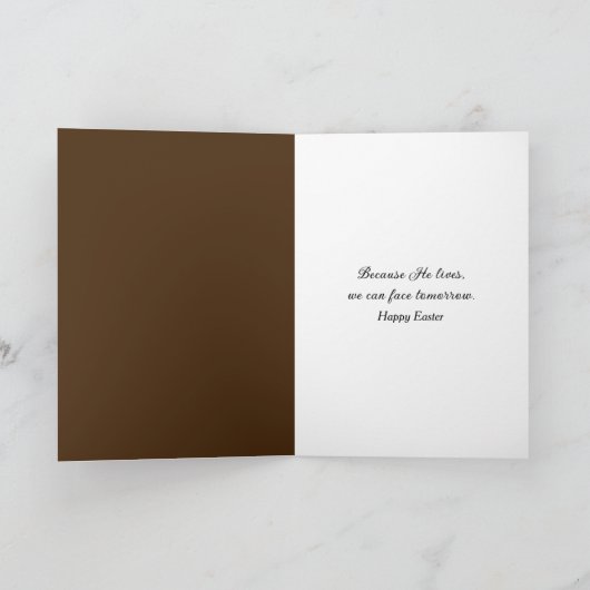 Easter Crown of Thorns Illuminated By a Candle カード (内部)