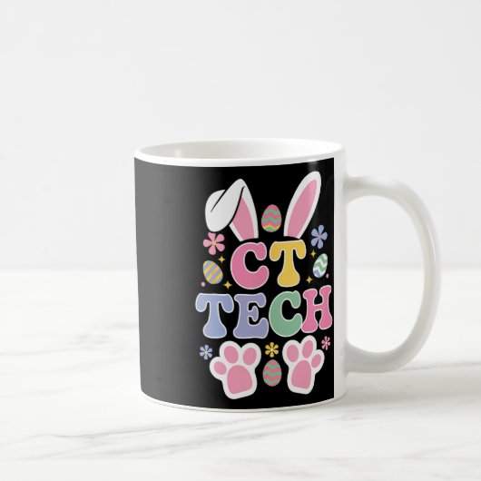 Easter Ct Tech Bunny Scan Technologist Radiology M コーヒーマグカップ (右)