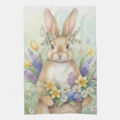 Easter cute bunny floral kitchen towel キッチンタオル (縦)