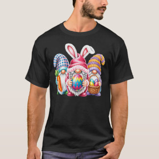 Easter Cute Gnomes Crew Bunny Ears Egg Hunt  Tシャツ