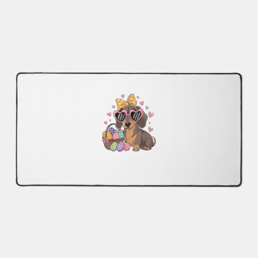 Easter Dachshunds Cute Dachshund T-Shirt デスクマット (正面)