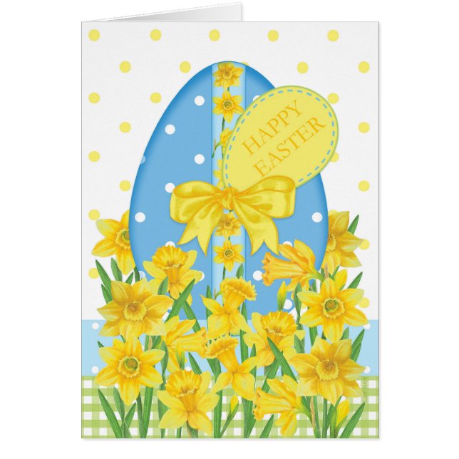 Easter Daffodils Greeting Card (正面)