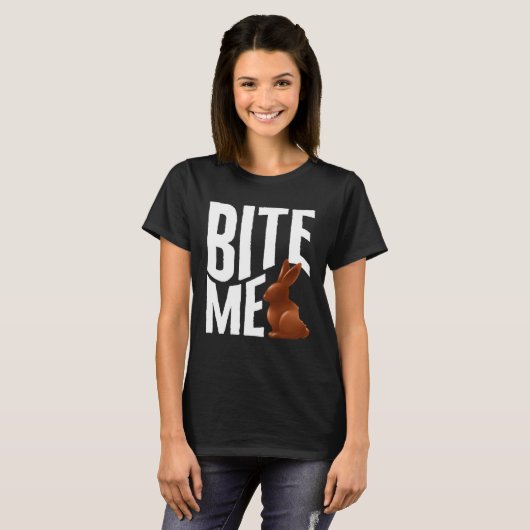 Easter Day Bite Easter Bunny  Rabbit Easter Bunny  Tシャツ (正面フル)