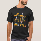 Easter day Bunny Construction Trucks  Boys Kids To Tシャツ (正面)