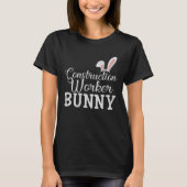 Easter Day Bunny Easter Costume Construction Worke Tシャツ (正面)