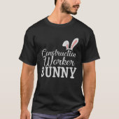 Easter Day Bunny Easter Costume Construction Worke Tシャツ (正面)