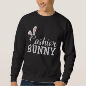 Easter Day Bunny Easter Costume Matching Cashier スウェットシャツ (正面)