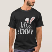 Easter Day Bunny Easter Costume  Matching Mia Bunn Tシャツ (正面)