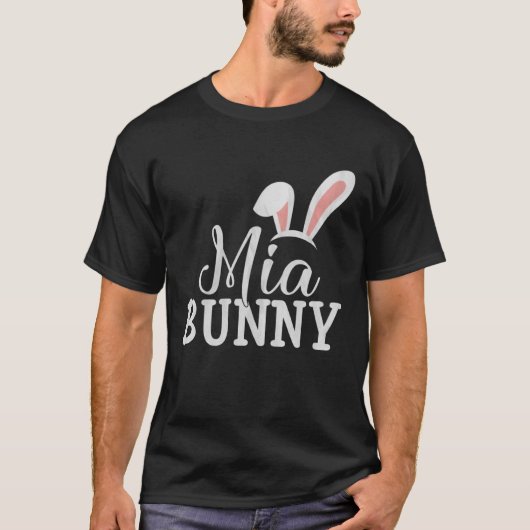 Easter Day Bunny Easter Costume  Matching Mia Bunn Tシャツ (正面)