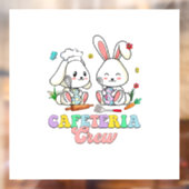 Easter Day Cafeteria Crew Lunch Lady School Cafete ウィンドウサイン (シート2)