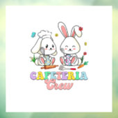 Easter Day Cafeteria Crew Lunch Lady School Cafete ウィンドウサイン (シート3)