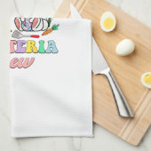 Easter Day Cafeteria Crew Lunch Lady School Cafete キッチンタオル (四つ折り)