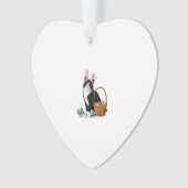 Easter Day Cat Bunny Ears Eggs Graphic Men Women K オーナメント (正面)