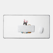 Easter Day Cat Bunny Ears Eggs Graphic Men Women K デスクマット (キーボード&マウス)