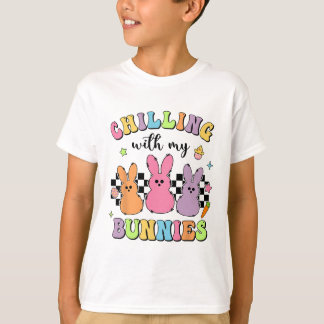 Easter Day Chilling With My Bunnies Egg Hunt Easte Tシャツ