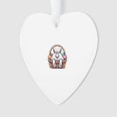 Easter Day Cute Bunny Basket Hunting Chocolate Egg オーナメント (正面)